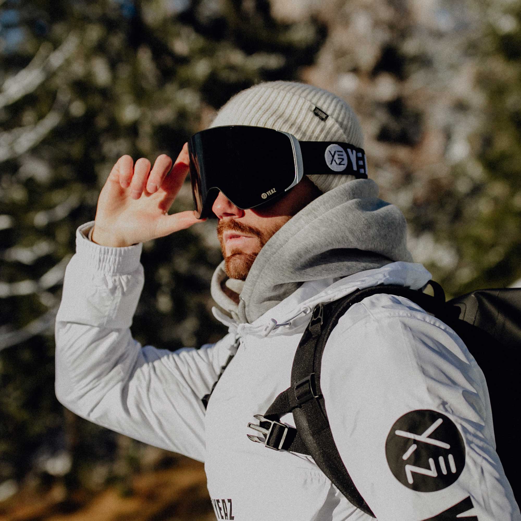 | Ski- / APEX goggles white Ski black / | logo Magnet goggles YEAZ | YEAZ Snowboard Snowboard