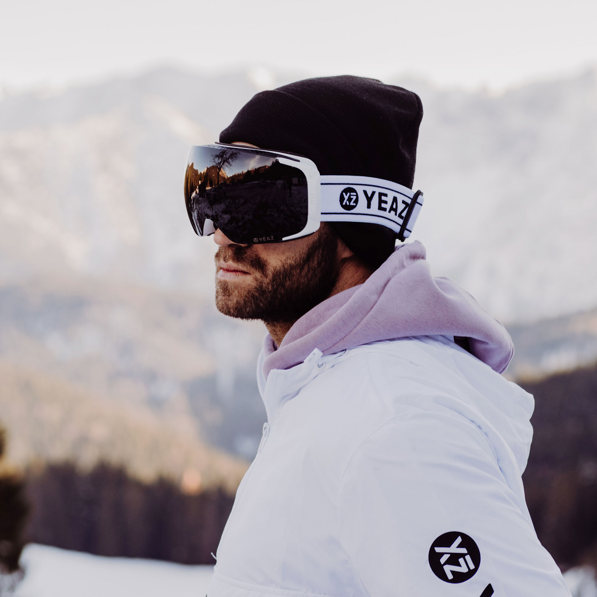 STEEZE Masque de ski/snowboard violet/blanc